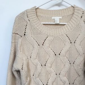 Chunky Knit H&M Sweater in Cream